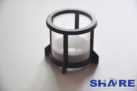 Molded Plastic Filters For Automotive Industry Filtration Parts molded with synthetic mesh and metallic meshes